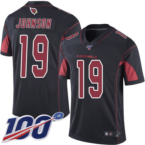 Arizona Cardinals Limited Black Men KeeSean Johnson Jersey NFL Football 19 100th Season Rush Vapor Untouchable
